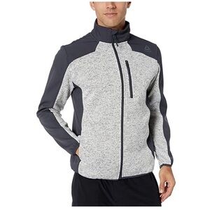 Men's Reebok Zip Sweater Fleece Jacket Grey, NWT